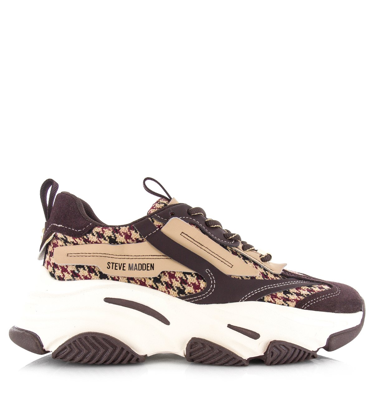 Steve Madden Possession E brown plaid Leer Dames