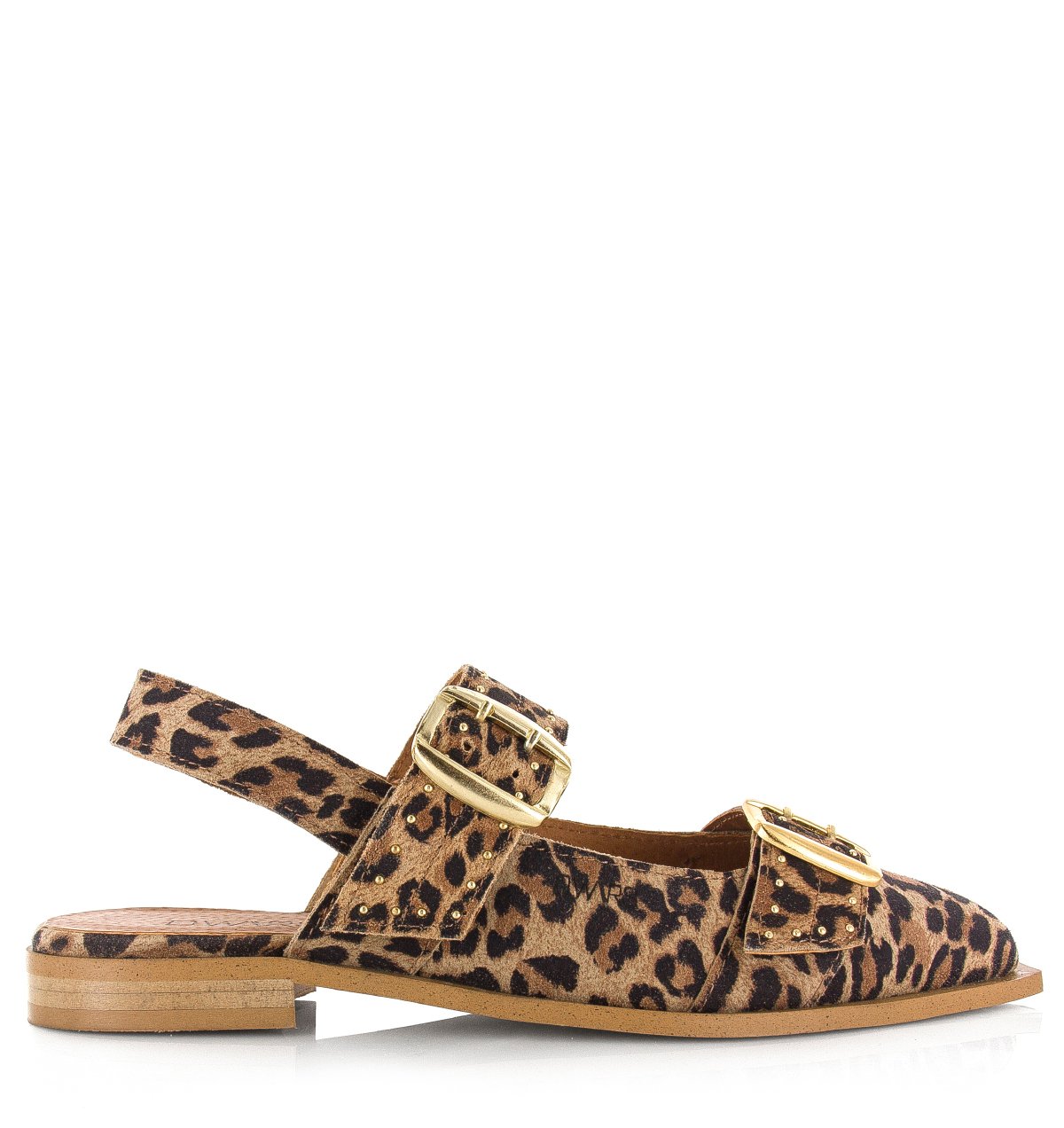 DWRS Port Isabel panterprint slingback Suede Dames
