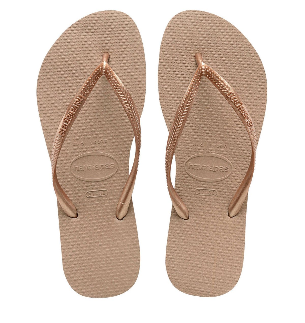 Havaianas Slim rosé gold Rubber Dames