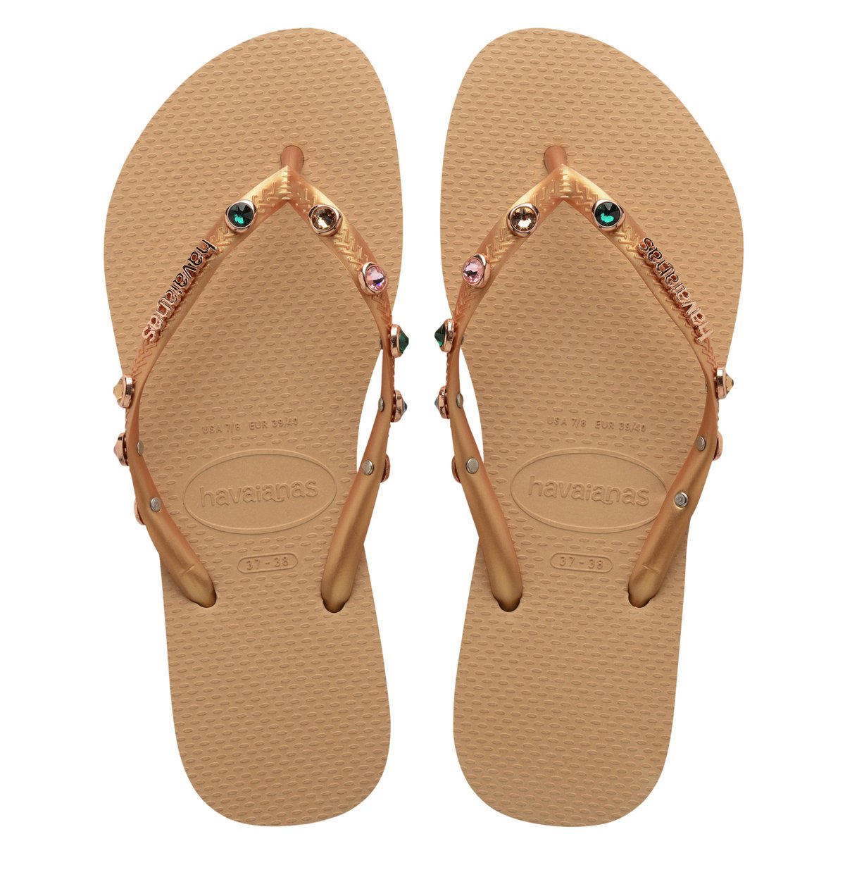Havaianas Slim Luxury Gold | Swarovski Rubber Dames