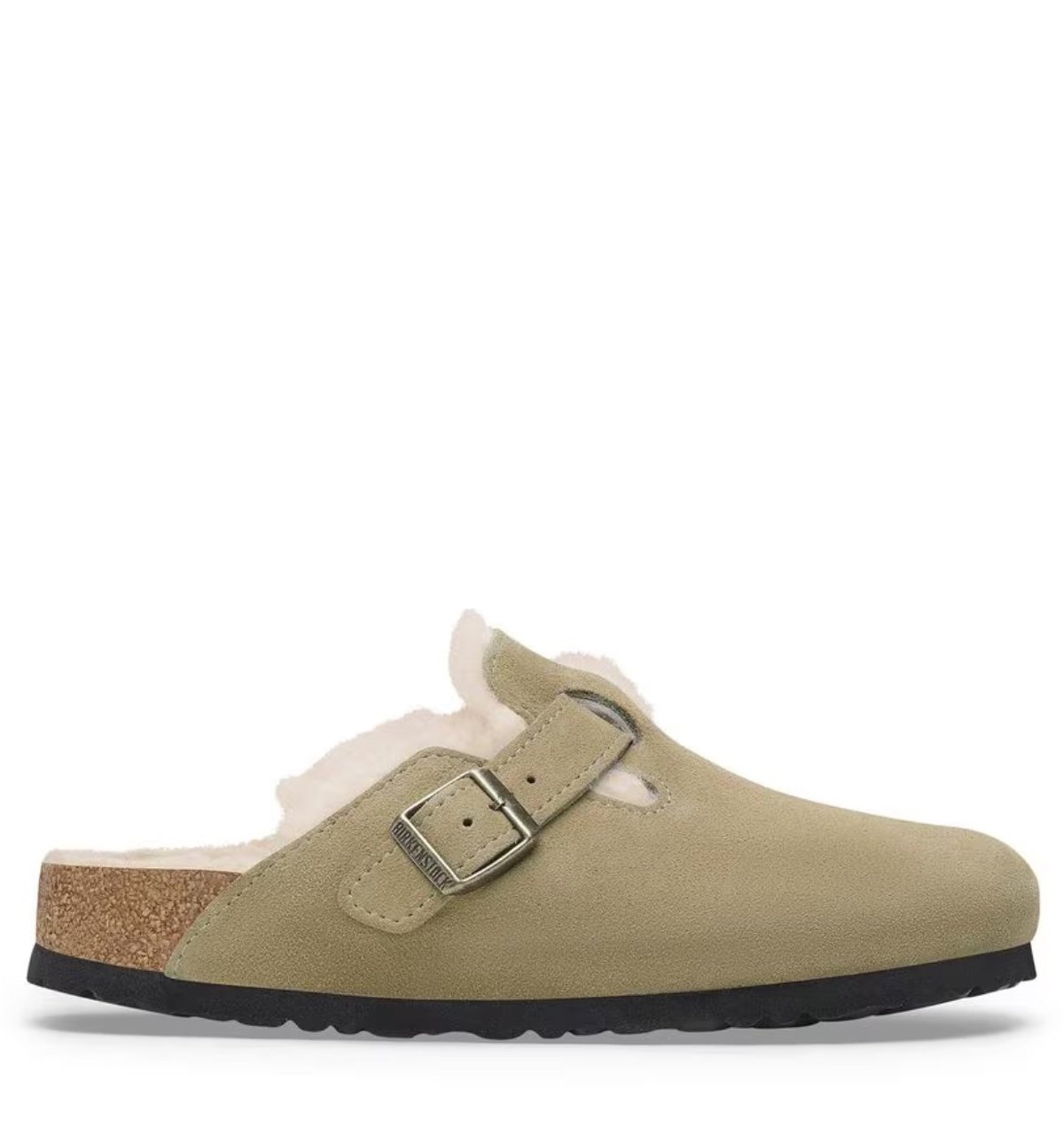 BIRKENSTOCK Boston lamswol instappers Suede Heren