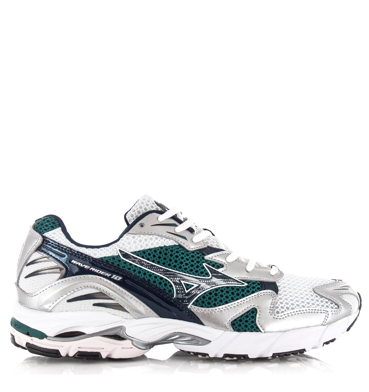 Mizuno Wave Rider 10 white baritone blue Mesh Unisex