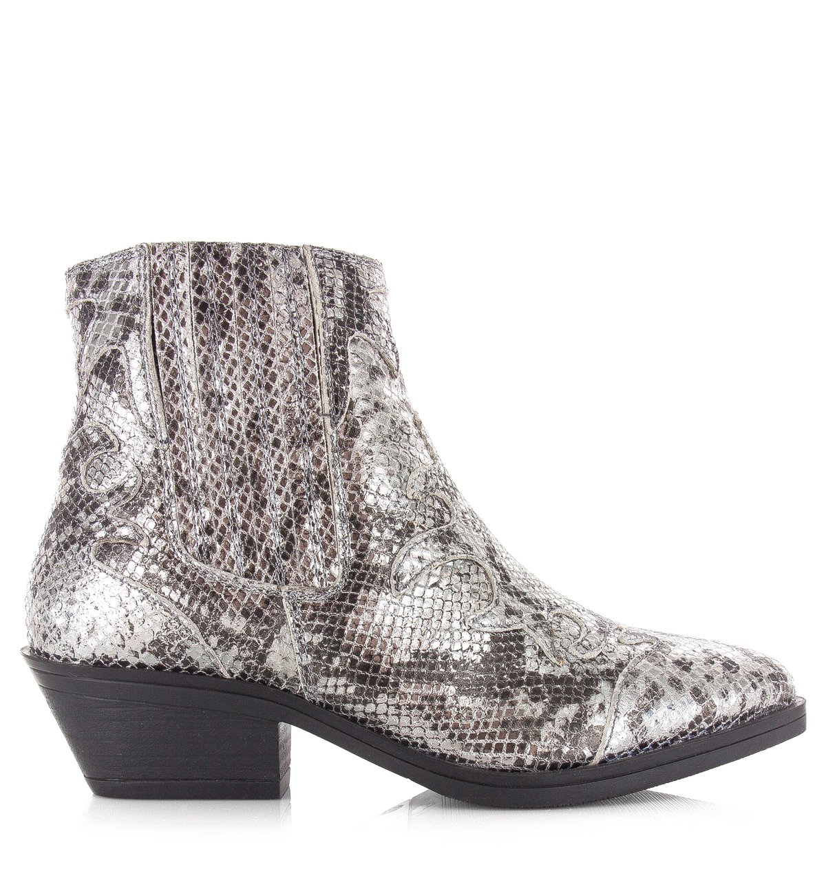 Maruti Tessy enkellaarzen zilver Leer Dames