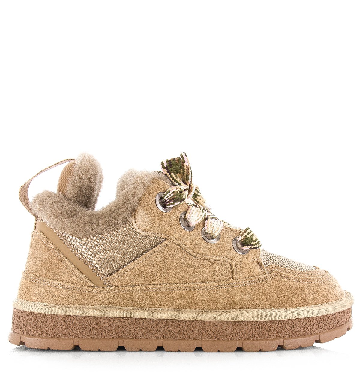 S C Shoecolate Mellow sneaker taupe Leer Dames