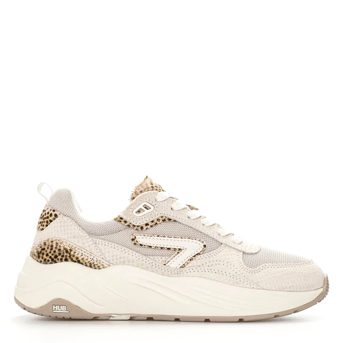 HUB Glide light bone off white Leer Dames