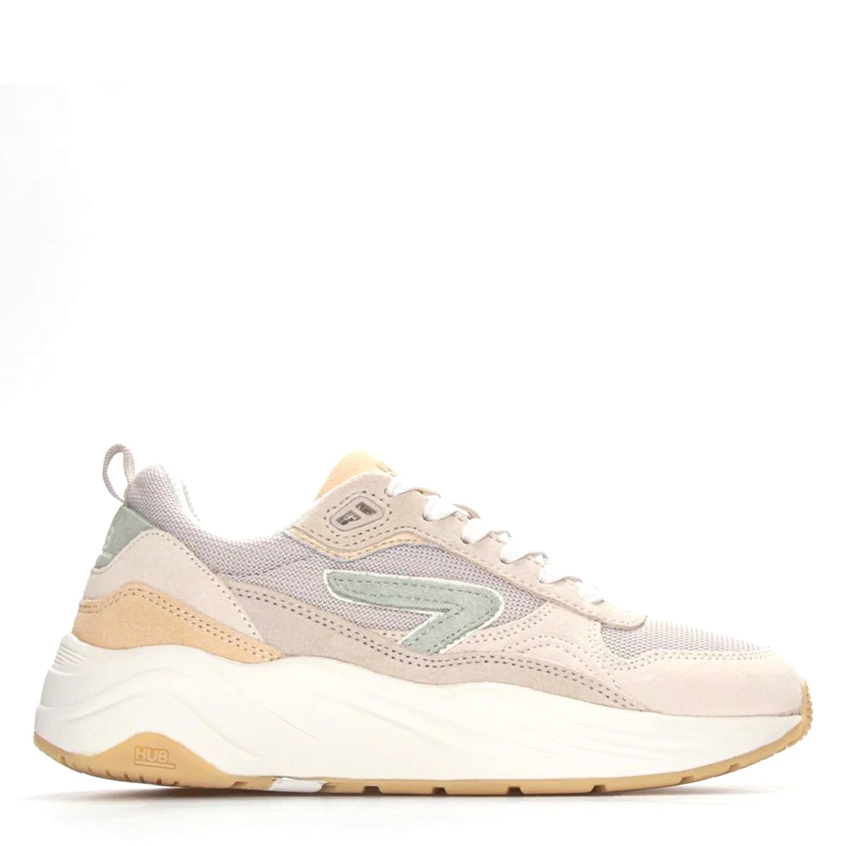HUB Glide light bone cocumber beige Suede Dames