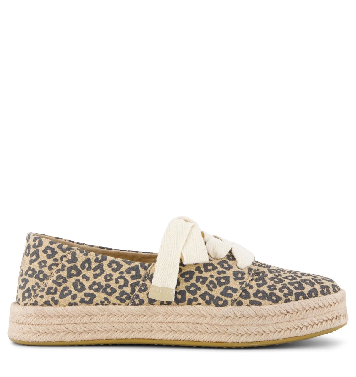 TOMS Carolina Lace Up espadrille beige Textiel Dames
