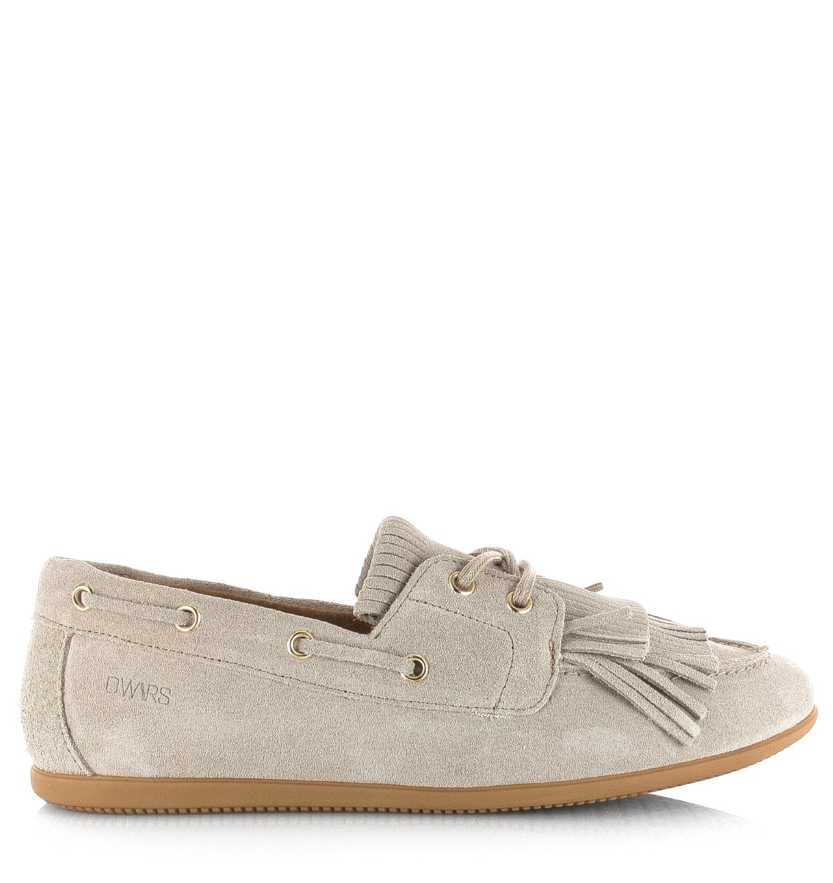 DWRS label Latty fringes sand Suede Dames