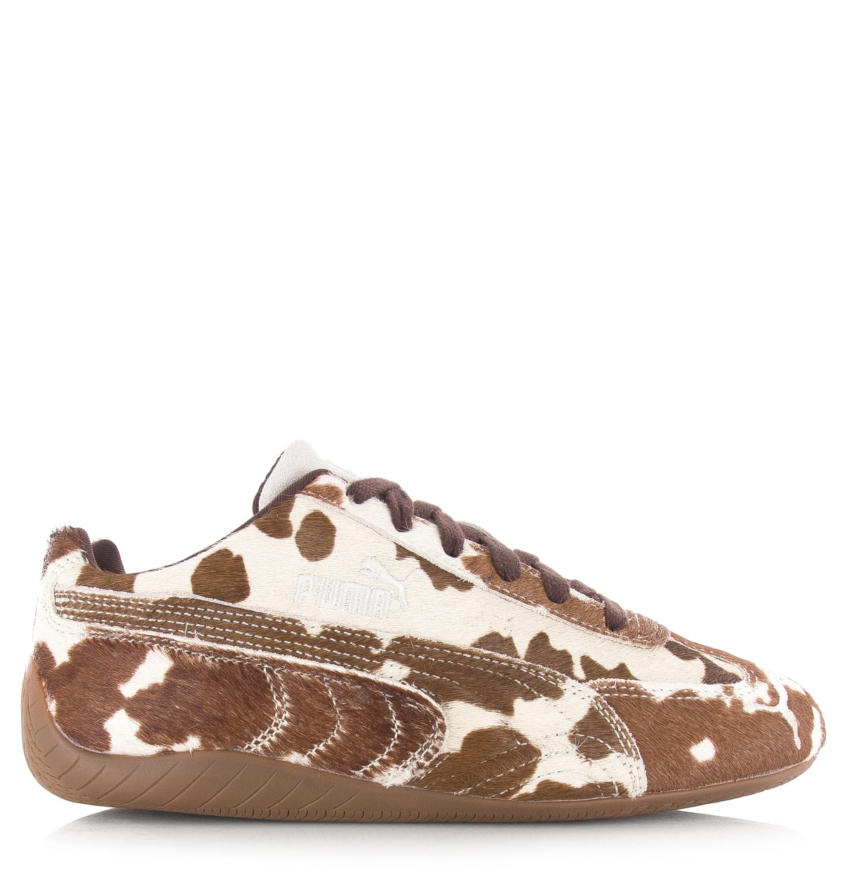Speedcat Cow Chocolate Brown Gum Leer Dames