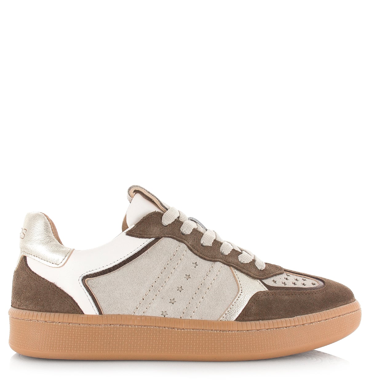 DWRS Mirabel dark brown off white Suede Dames