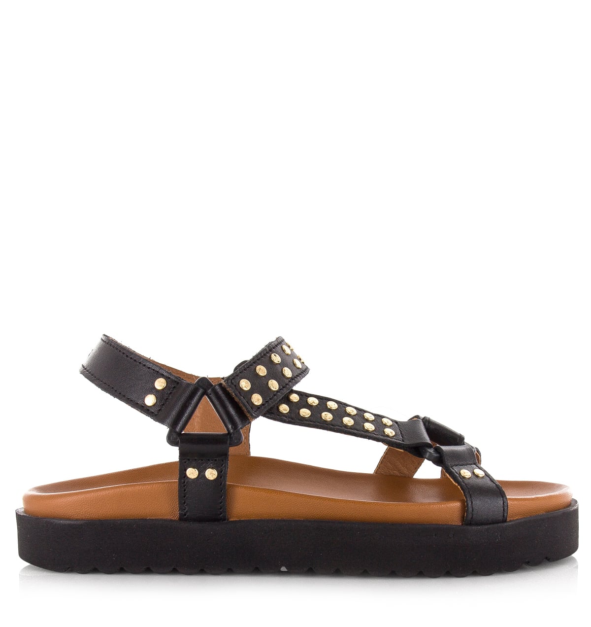 DWRS KODIAK leren sandalen met studs Leer Dames