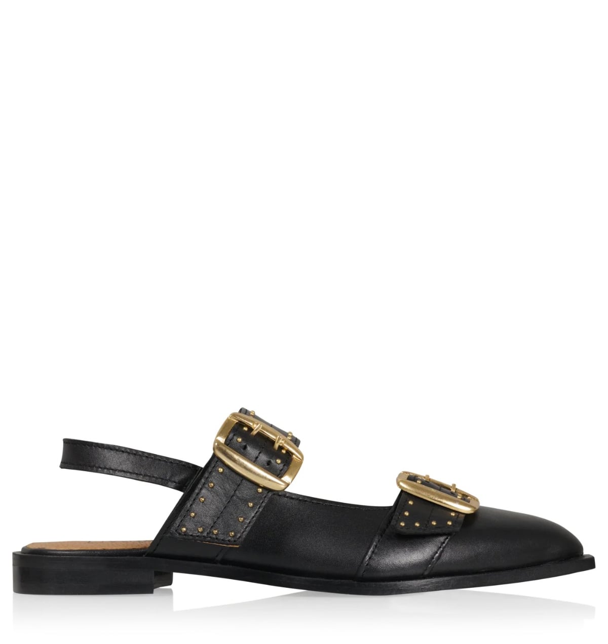 DWRS label Port Isabel black slingbacks Leer Dames