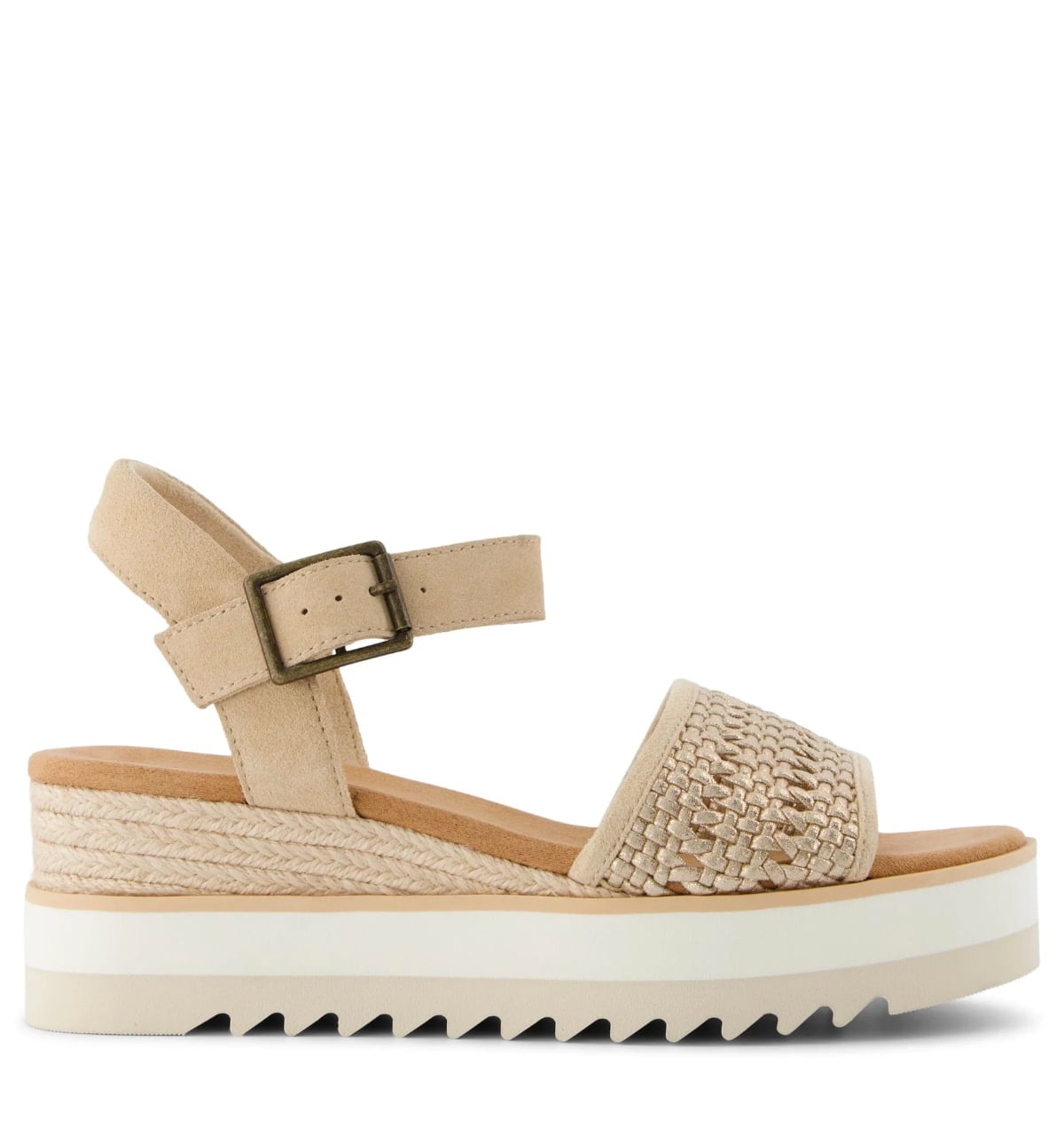 TOMS Diana plateau sandalen sleehak Suede Dames