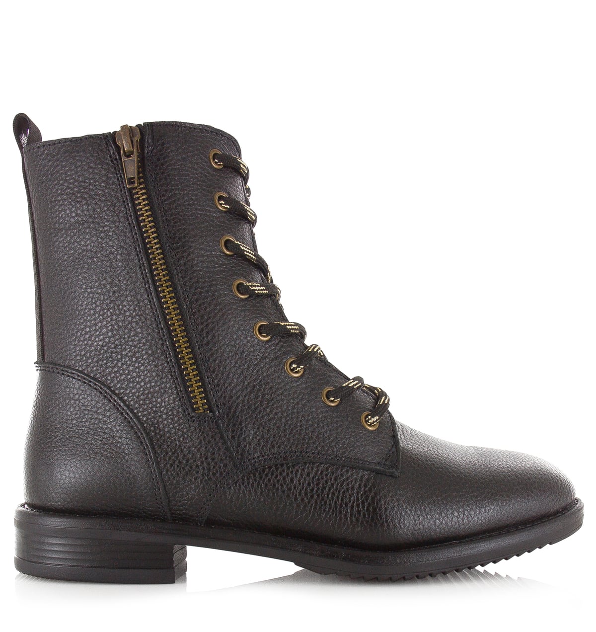 Shoecolate Leren veterboot met rits Leer Dames
