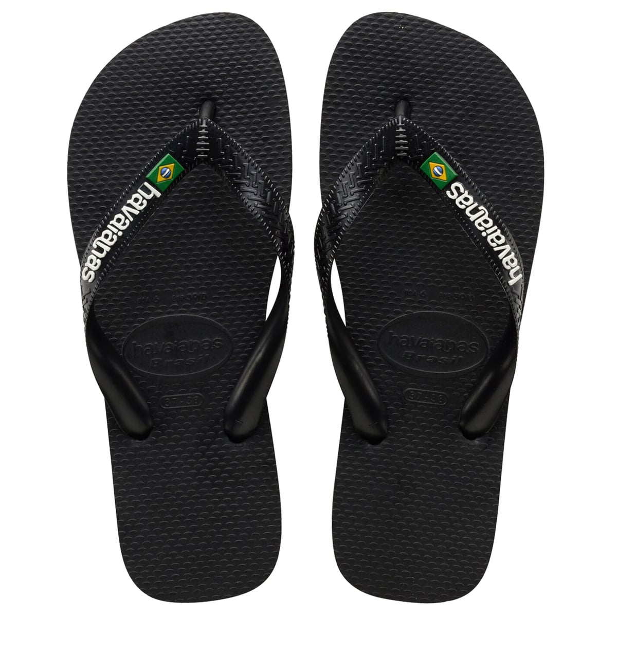Havaianas Brasil Logo black black Rubber Unisex