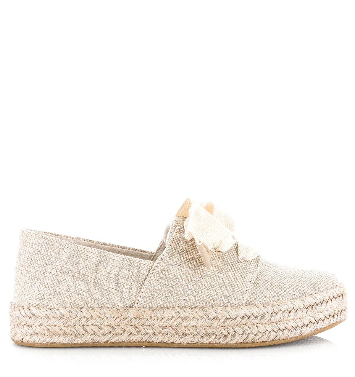 TOMS Carolina Lace Up gold instappers Textiel Dames – Goud