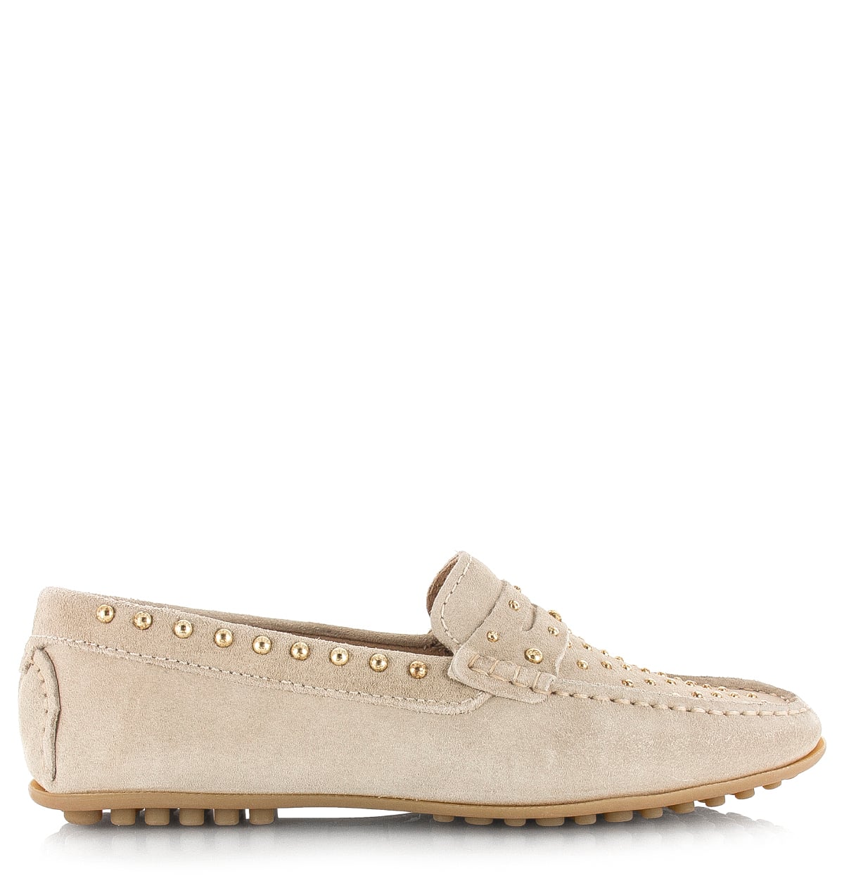 DWRS label PARIS studs sand Suede Dames – Beige