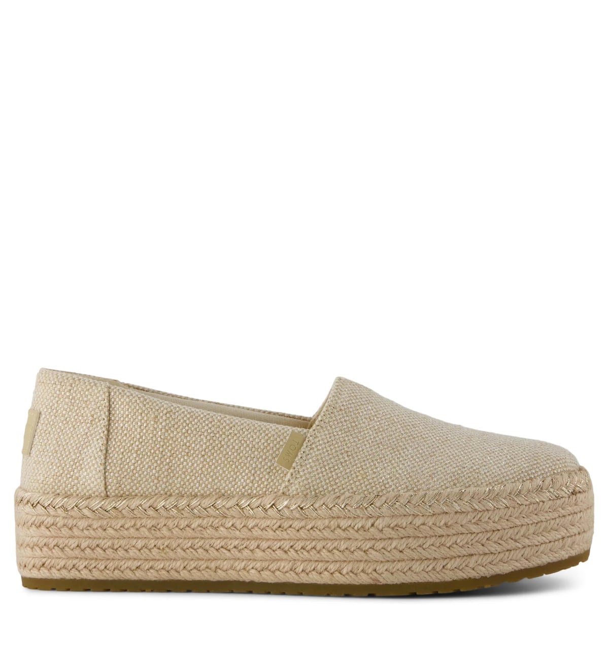 TOMS Valencia espadrilles gold Canvas Dames afbeelding
