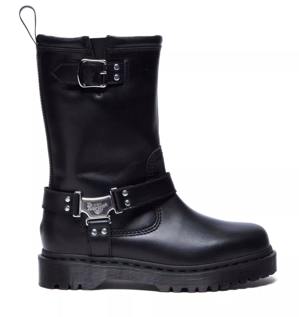 Dr. Martens Anistone Hi biker boot black Leer Dames afbeelding