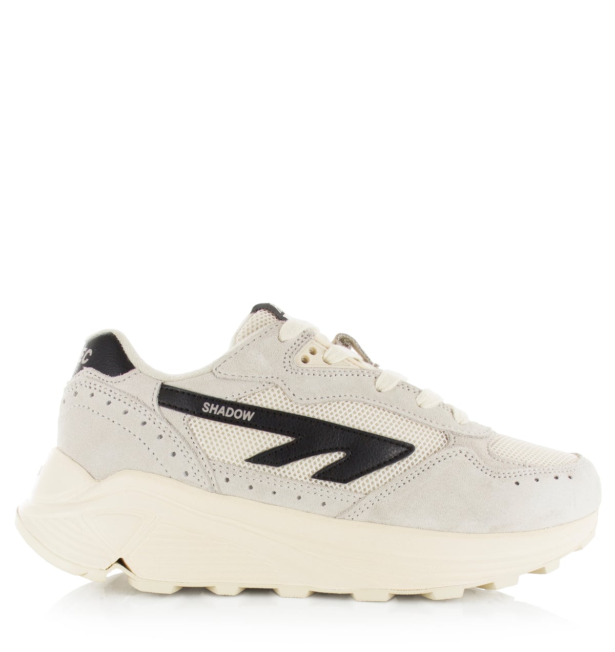 Hi-Tec Shadow Offwhite/Black Suede Unisex – Wit