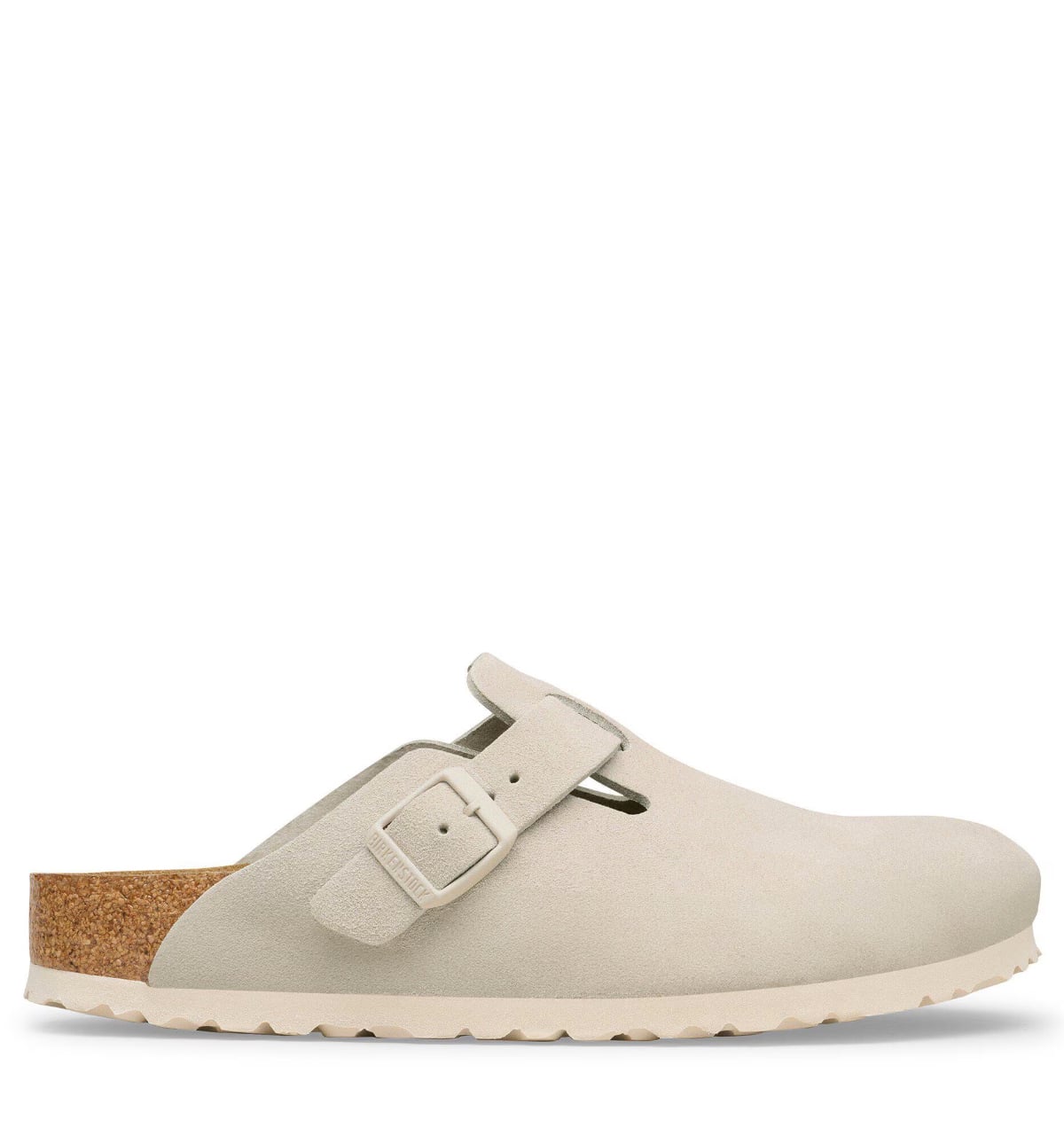 BIRKENSTOCK Boston Suede leather Oyster Suede Unisex – Grijs