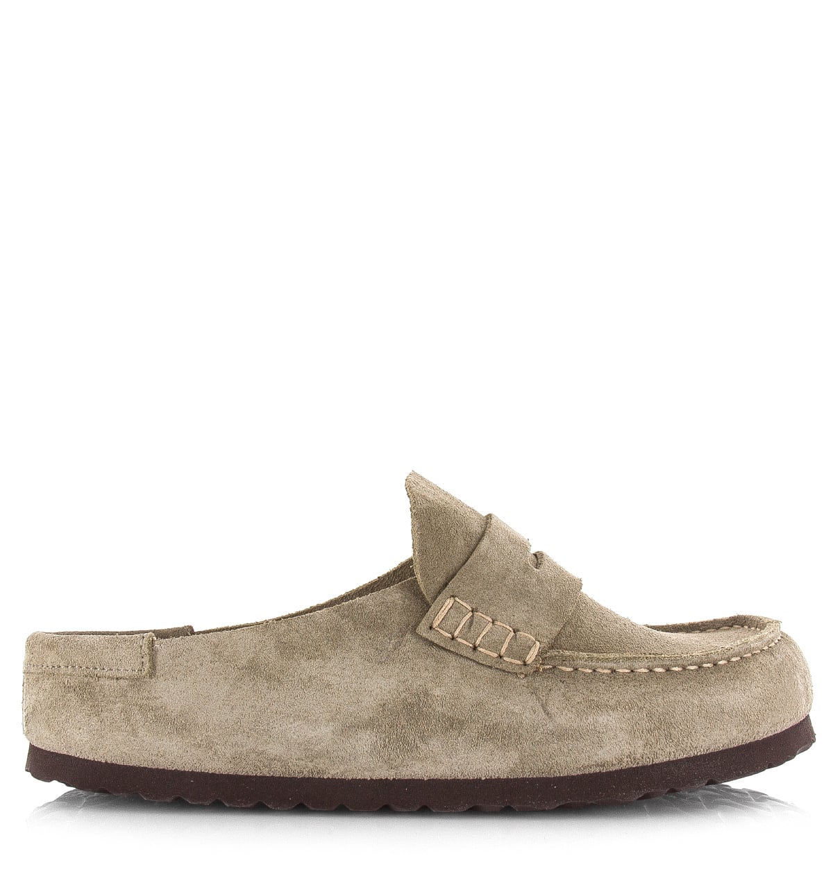 BIRKENSTOCK Naples Wrapped taupe Suede Unisex – Beige