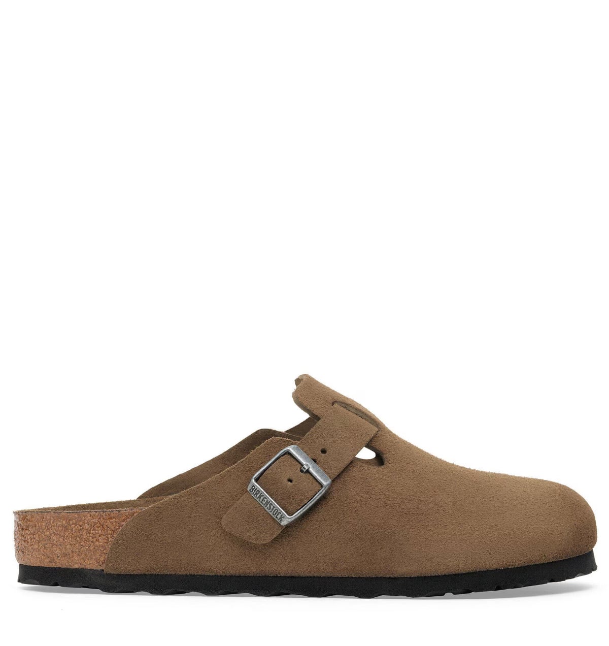 BIRKENSTOCK Boston suede dark tea Suede Unisex – Bruin