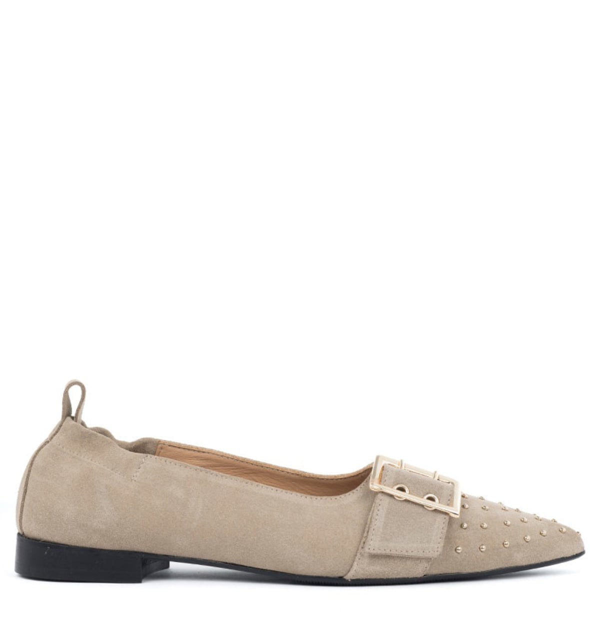 Babouche Vive ballerina's kum Suede Dames – Beige