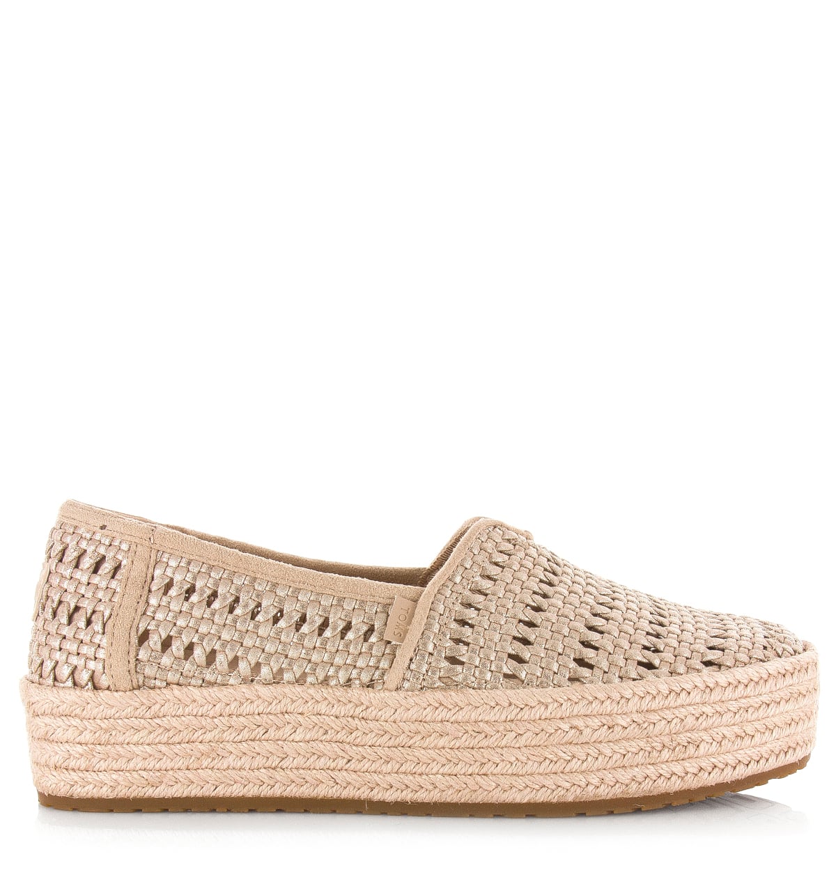 TOMS Valencia espadrilles goud Textiel Dames afbeelding