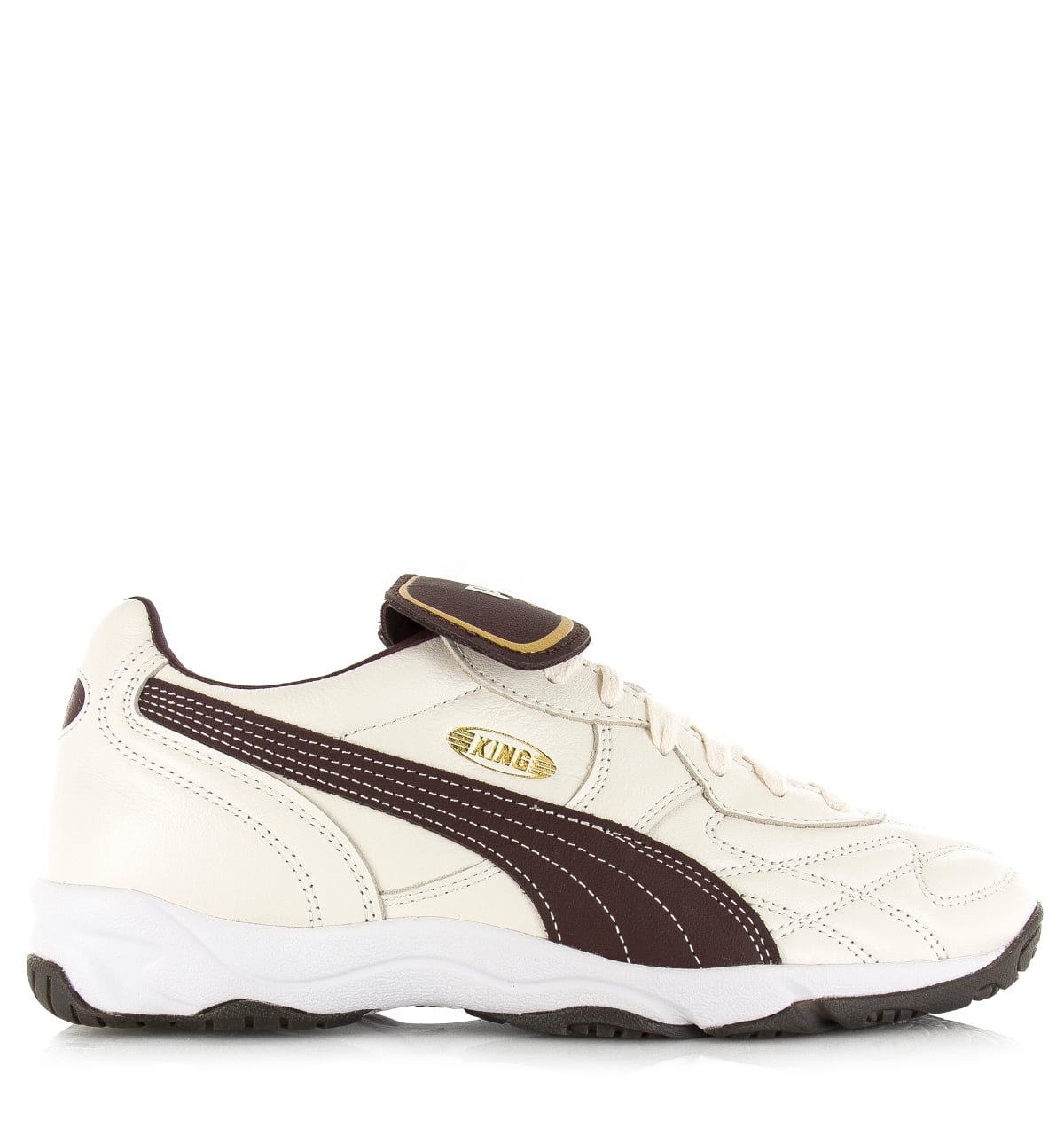 PUMA King Indoor warm white chocolate Leer Unisex