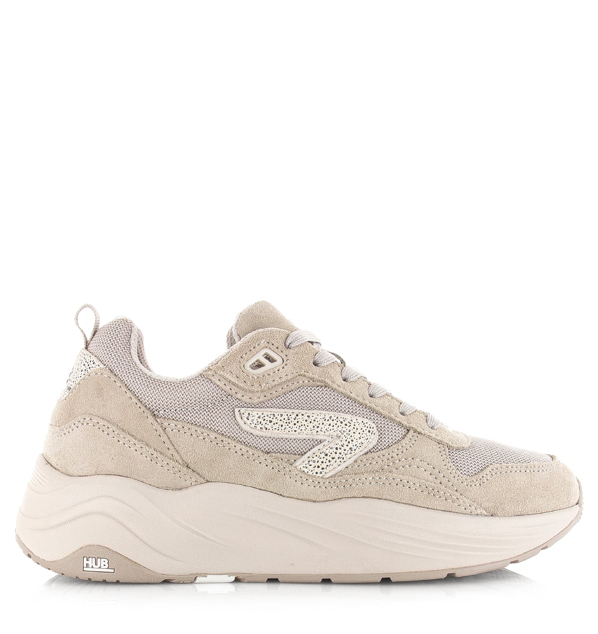 Hub GLIDE Bone Vista Lt Bone-Bone Suede Dames – Beige