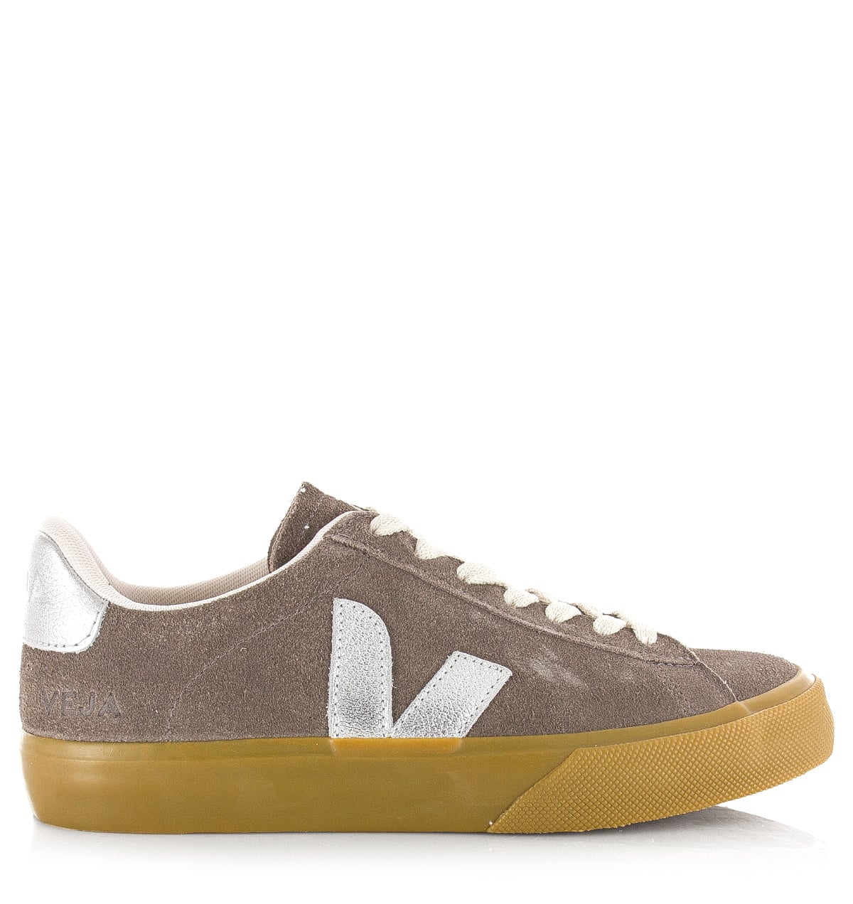 VEJA Campo Suede moonrock silver Suede Dames – Taupe