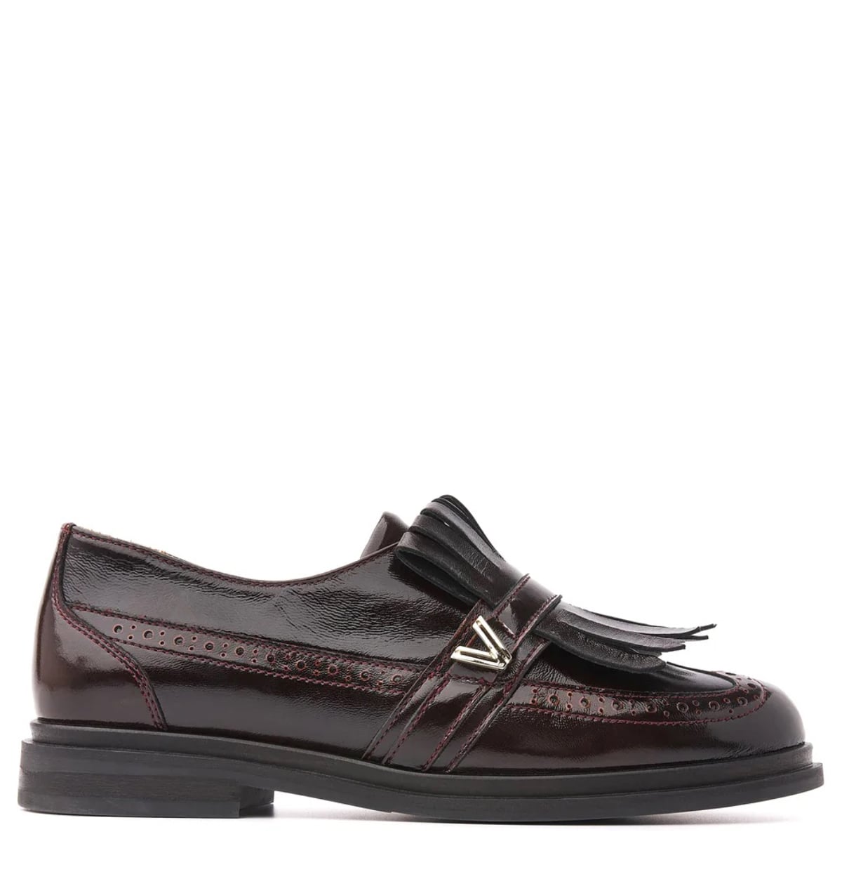 VIA VAI Fae Luca Eris Mustang loafers Lakleer Dames – Bordeaux