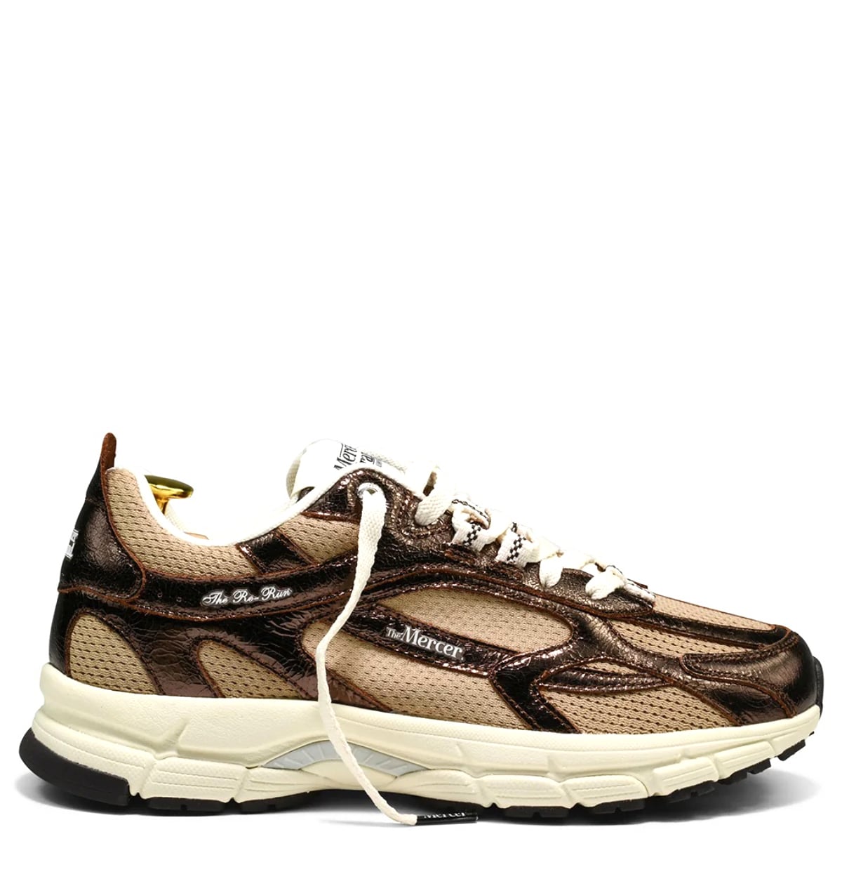 Mercer The Re-Run Cracked brown Mesh Dames