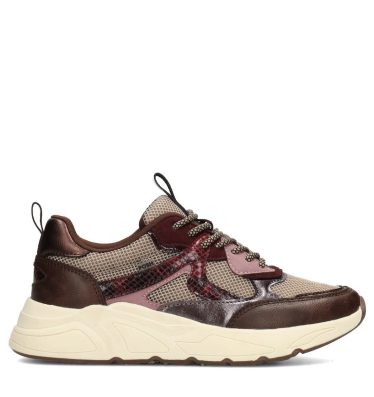 PS Poelman Kiki cherry taupe dk brown Mesh Dames