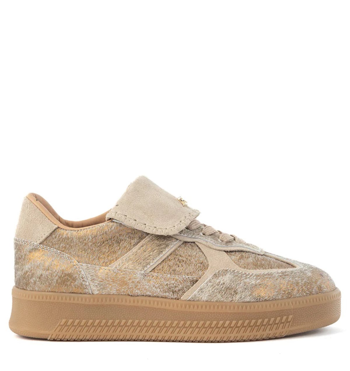 Babouche Ira sneakers gold beige Leer Dames
