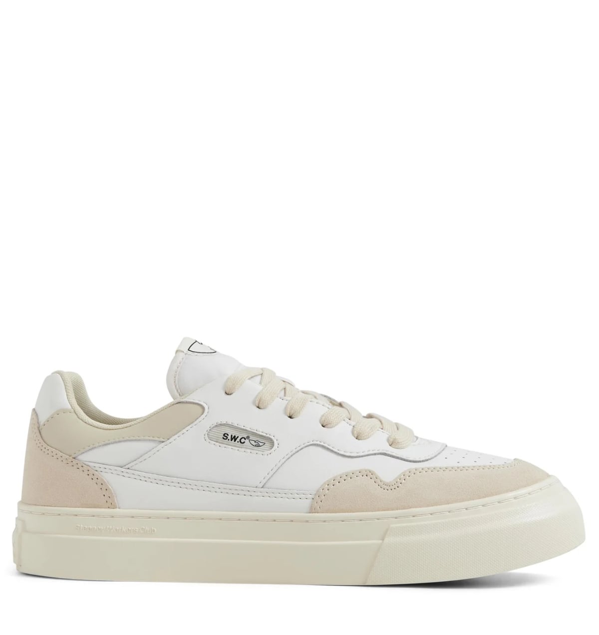 Stepney Workers Club S.W.C PEARL leather spring white Leer Unisex – Wit