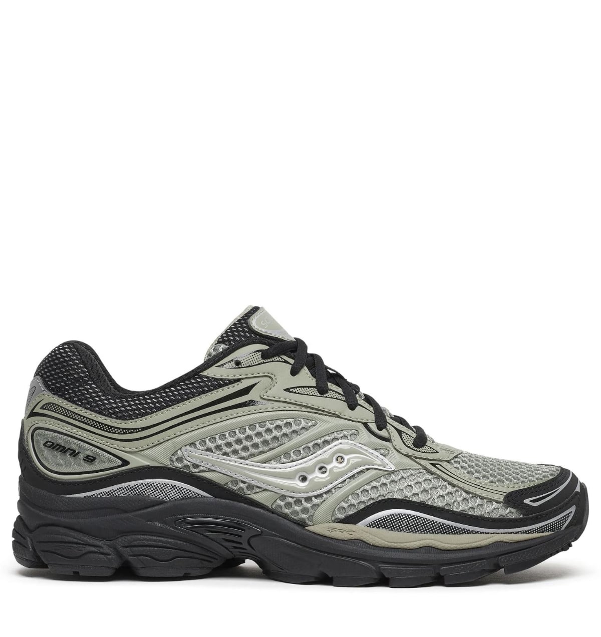 Saucony Progrid Omni 9 Sage/Black Mesh Unisex – Groen