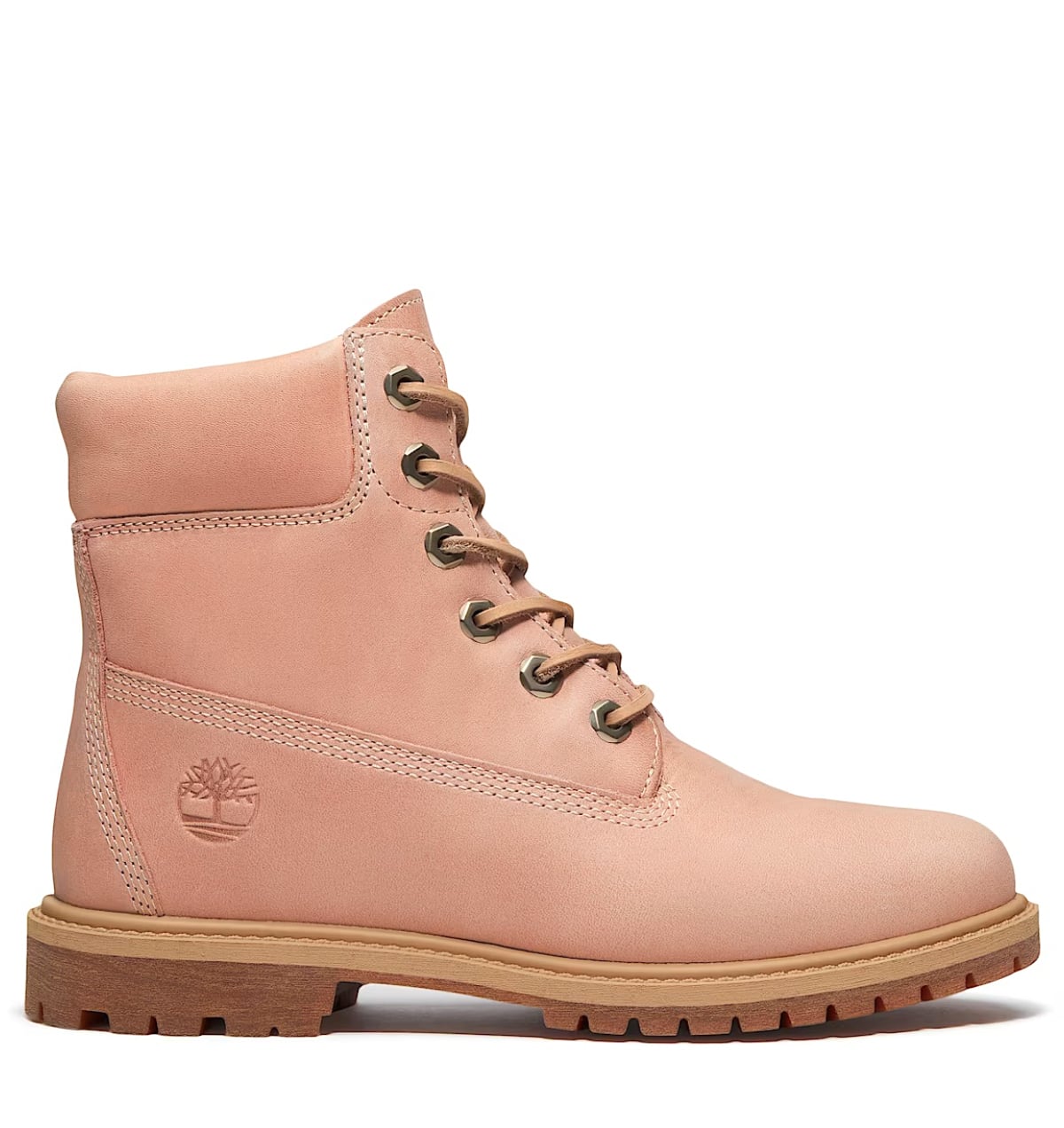 Timberland Premium 6 Inch lace boot pink Leer Unisex – Roze